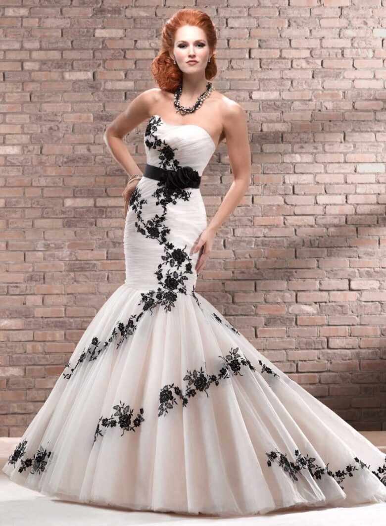 black & white wedding outfits