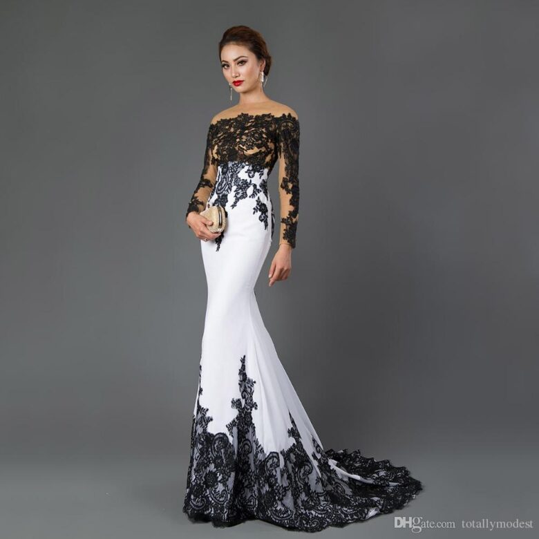 15-best-black-and-white-wedding-dresses-in-2023-royal-wedding