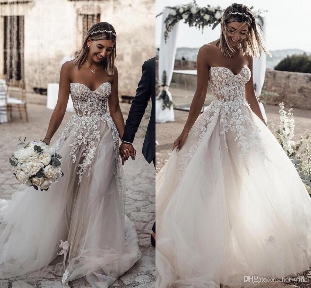 beach wedding gowns