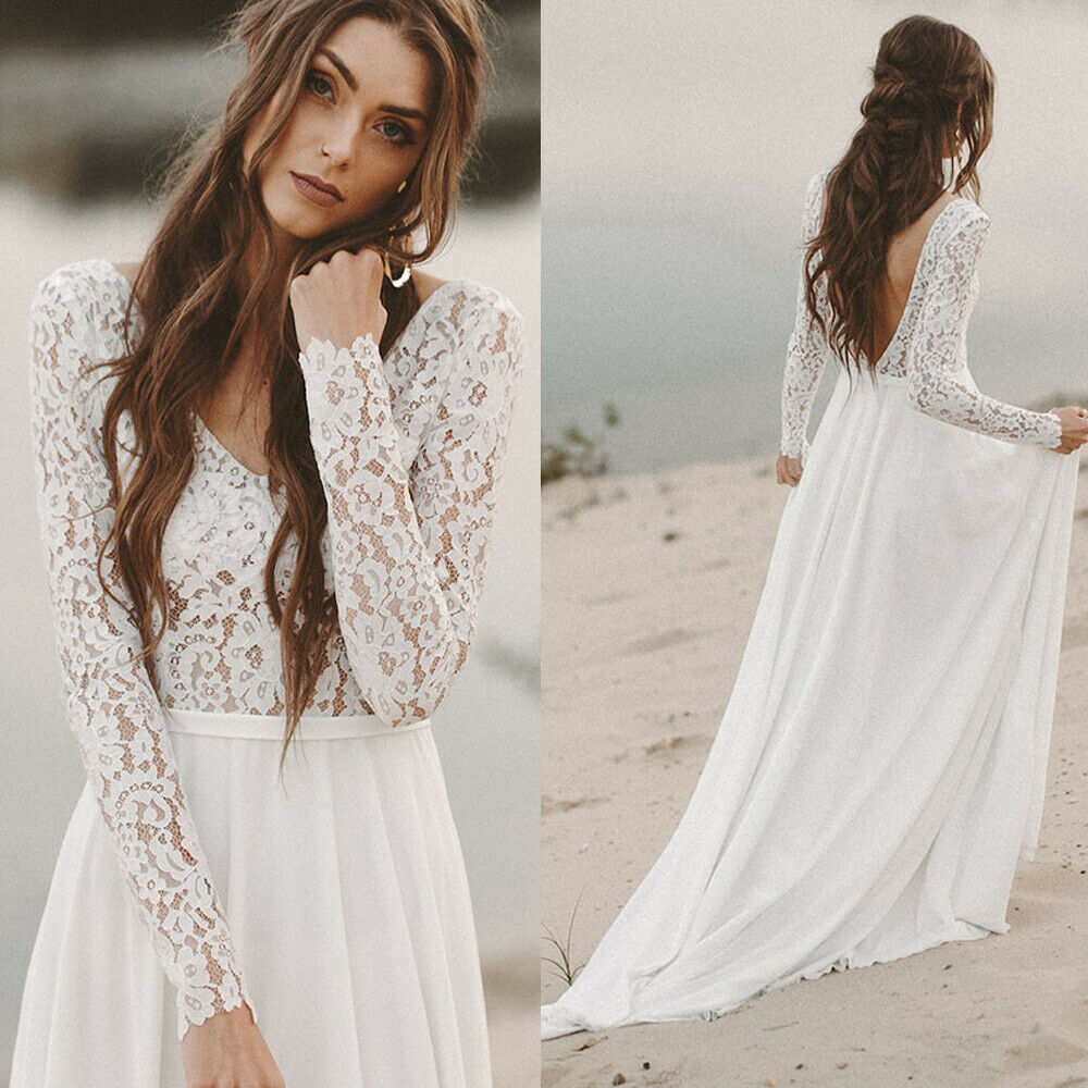 beach bridal dress