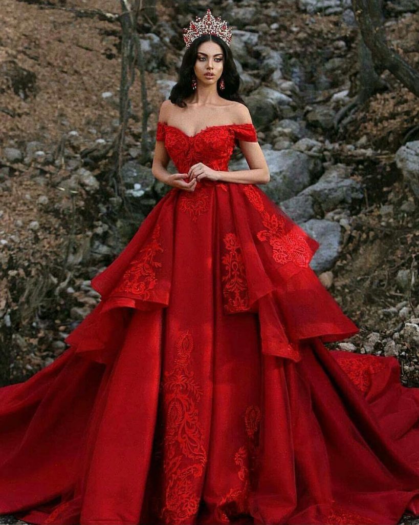 red dress fairytale